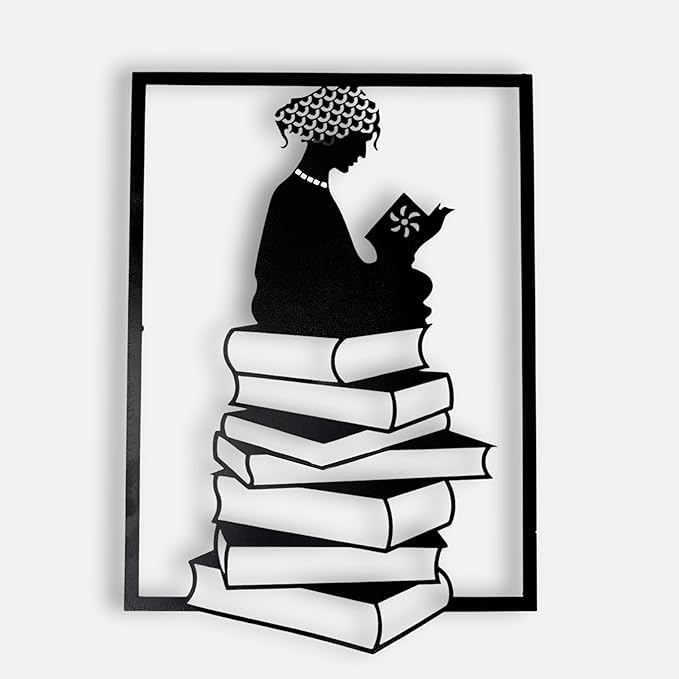 Novel,Library Metal Wall Hanging Arts Home Decor, Durable, good ambience Metal Wall Art For Bedroom,Living Room,Drawing room,Hotel,Office,Home - My Store
