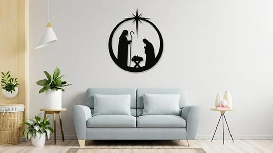Nativity Metal Wall Art, Nativity, Nativity Art, Nativity Sign, Nativity Star, Jesus, Jesus Art, Christmas, Christian Art, Wall Art, Gift BLIND SHOP JAIPUR