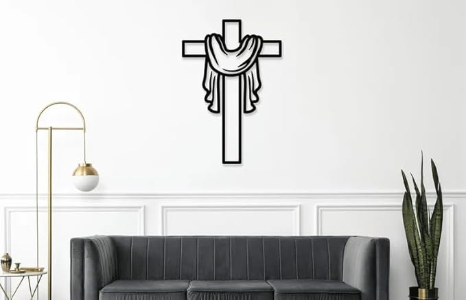Cross Metal Wall Art, Cross Decor, Christian Art, Jesus, Wall Art, Wall Decor, Jesus Art, Religious BLIND SHOP JAIPUR