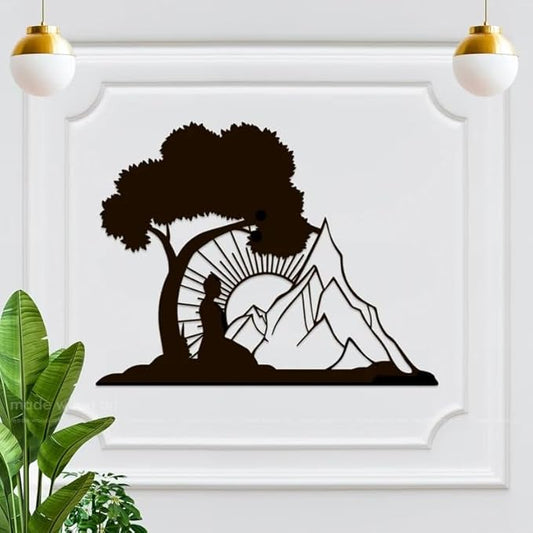 BLIND SHOP Metal Buddha Wall Art, Meditation Decor, Zen Wall Art, Yoga Lover Gift, Spiritual Wall Art, Asian Wall Art, Yoga Sign, Relaxing Wall Art - My Store