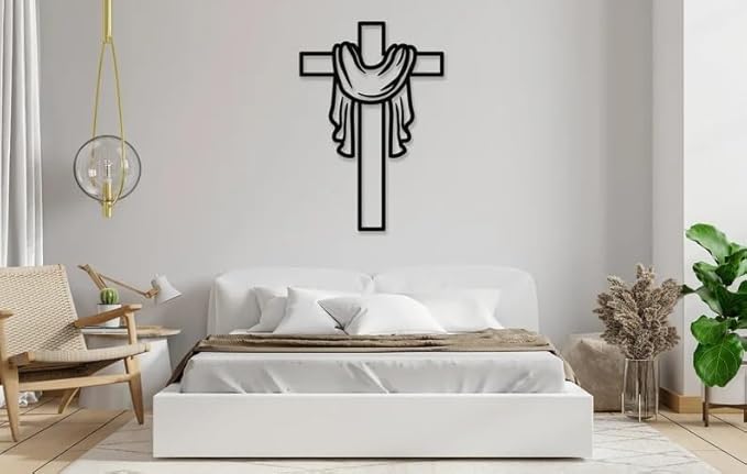 Cross Metal Wall Art, Cross Decor, Christian Art, Jesus, Wall Art, Wall Decor, Jesus Art, Religious BLIND SHOP JAIPUR