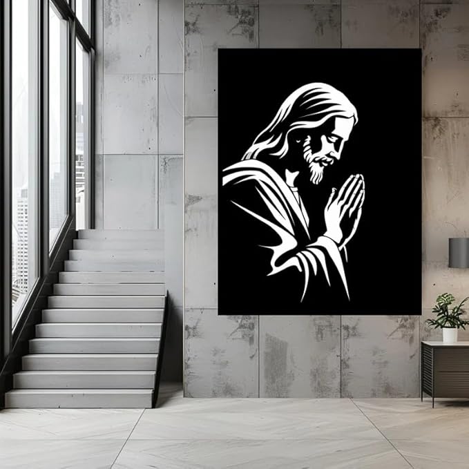 Jesus Decor Unique Wall Decor Church Wall Art Gift for Christian Christmas Gift Canvas Wall Decor Housewarming Gift Framed Artwork Wall Art - My Store