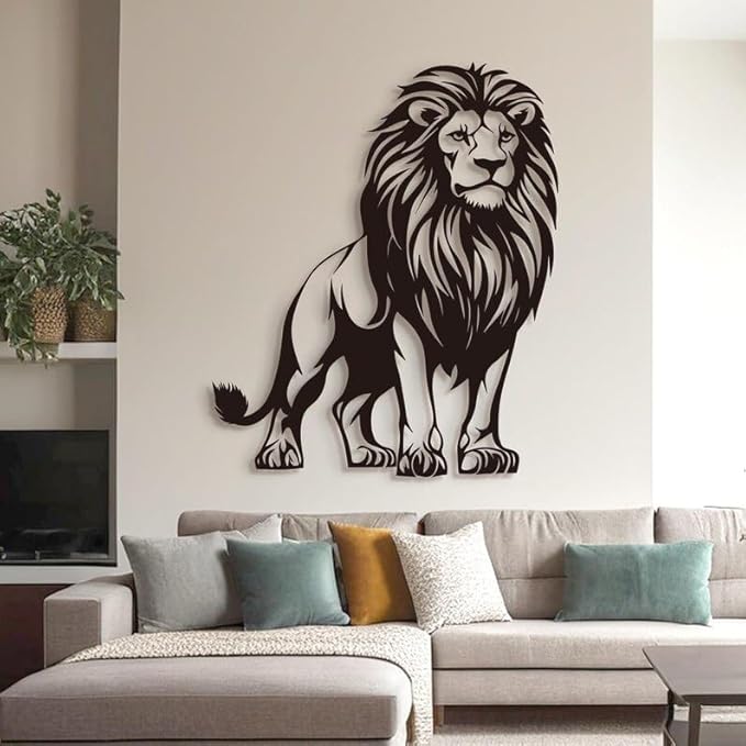 Metal Lion Decor,Lion Metal Wall Decor,Lion Metal Art, Metal Lion Wall Art, Metal Lion Wall Decor, Metal Lion Wall Art Outdoor - My Store