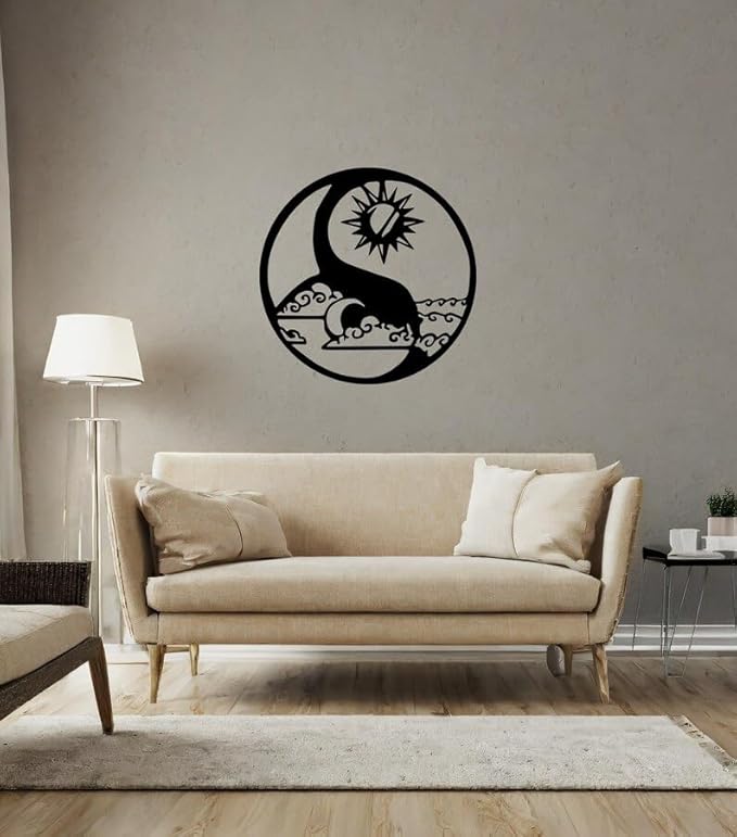 Metal Yin Yang Decor,Yin Yang,Yin Yang - Metal Wall Art, Zen Wall Decor,Housewarming Gift,Ying Yang Art,Home Yoga Room Decor,Wall Hangings - My Store
