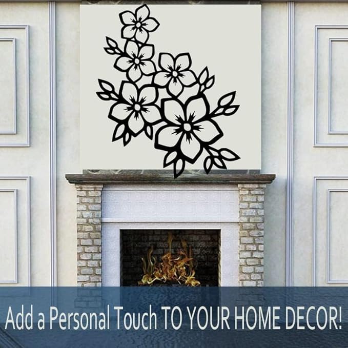 Decoration Wall Art Home Decor - Flowers Wall Decor,Multiple Flowers Hanging Decor for Bathroom Living Room Home Office Garden Kitchen - My Store