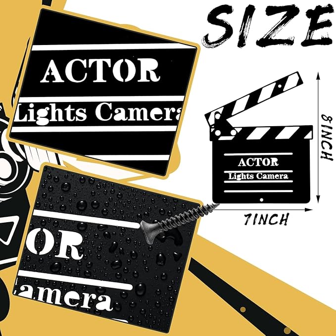 5 Pieces Movie Theater Decor - Home Movie Theater Room Decor, Cinema and Popcorn Wall Art,for Home & Party Decor - My Store