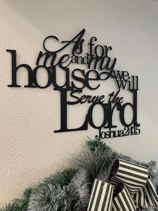 As For Me And My House We Will Serve The Lord Metal Wall Decor