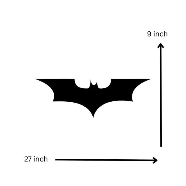 Batman Dc Comics Black Wall Art size (58x25 cm) - My Store