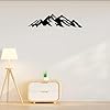 Mountain Metal Wall Hanging Arts Home Decor, Durable, Good ambience Metal Wall Art for Bedroom,Living Room,Drawing Room,Hotel,Office,Home Garden (23.7 inch x 6 inch, Black) - My Store