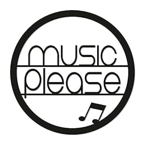 Music Please Designer Wood Wall Hanging - Decorative Home Wall Decor for Living Room - Modern Wooden Hanger for Stylish Decoration BLIND SHOP JAIPUR