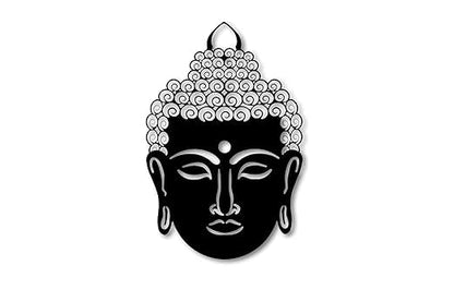 Buddha face Metal Wall Hanging Arts Home Decor, Durable, good ambience Metal Wall Art For Bedroom,Living Room,Drawing room,Hotel,Office,Home Garden - My Store