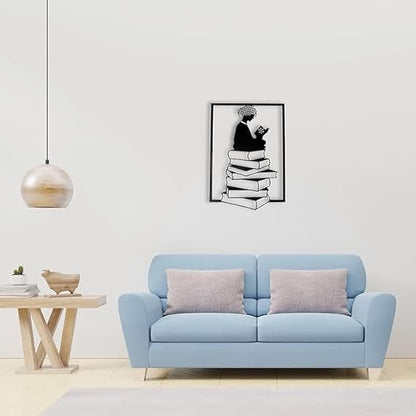 BLIND SHOP Novel,Library Metal Wall Hanging Arts Home Decor, Durable, good ambience Metal Wall Art For Bedroom,Living Room,Drawing room,Hotel,Office,Home
