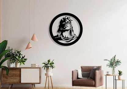 Lord Shiva 3D Metal Wall Art Decor - Modern Matte Finish Wall Hanging - Scratch & Rust Free for Living Room, Bedroom, Office, Balcony, Gallery - My Store
