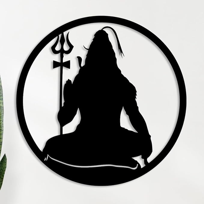 Lord Shiva sitting Wall Art Metal Lord Shiva Metal Wall Decor Lord Shiva Living Room Wall Art Gold Bedroom Wall Decor - My Store
