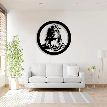 Lord Shiva 3D Metal Wall Art Decor - Modern Matte Finish Wall Hanging - Scratch & Rust Free for Living Room, Bedroom, Office, Balcony, Gallery - My Store
