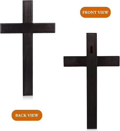 BLIND SHOP METAL CROSS Wall Hanging – Rustic Jesus Cross Decoration, Wall Mounted Christian Cross Ornament, Faith-Based Home Decor for Weddings, Parties & Meditation (45x30x1.5 CM)
