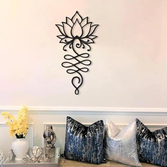 Lotus Flower Metal Wall Art, Yoga Studio Wall Decor, Floral Hangings, Outdoor Garden Wall Decor, Housewarming Gift that Brings Luck to Home - My Store