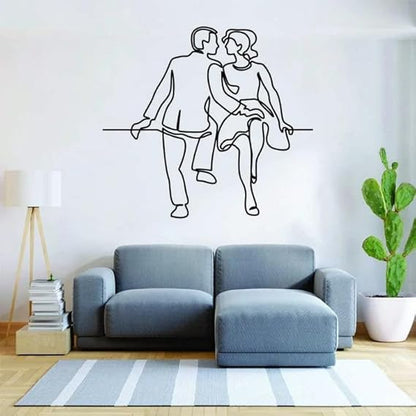 BLIND SHOP Couple Goals Line Metal Wall Décor