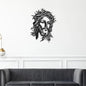 Jesus Metal Wall Art, Laser Cut Detailed Silhouette of Jesus Christ Portrait - Modern Religious Decor for Faith and Inspiration, Christian