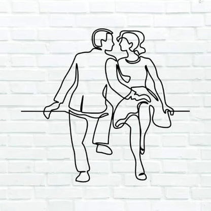 BLIND SHOP Couple Goals Line Metal Wall Décor