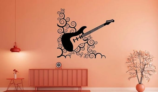 Guitar Theme Metal Wall Decor, Guitarist Metal Wall Art, Musician Metal Line Art Decor, Guitar Player Theme Wall Sign, Metal Wall Art - My Store