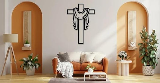 Cross Metal Wall Art, Cross Decor, Christian Art, Jesus, Wall Art, Wall Decor, Jesus Art, Religious BLIND SHOP JAIPUR