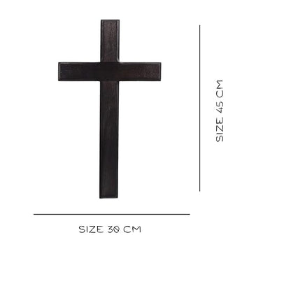 BLIND SHOP METAL CROSS Wall Hanging – Rustic Jesus Cross Decoration, Wall Mounted Christian Cross Ornament, Faith-Based Home Decor for Weddings, Parties & Meditation (45x30x1.5 CM)