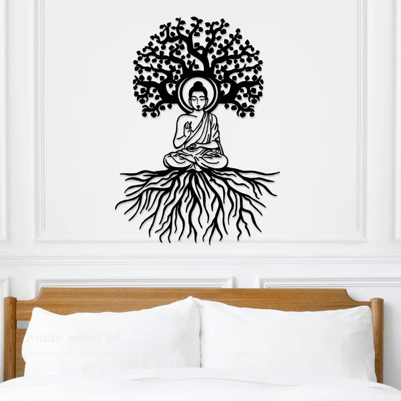 Buddha Wall Art, Buddha METAL Wall Art, Hindu Wall Art, Zen Wall Art, Meditation Wall Art, Spiritual Wall Art, Meditation Decor, Yoga Gifts - My Store