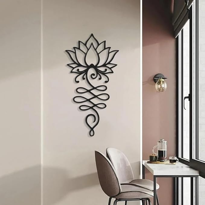 Lotus Flower Metal Wall Art, Yoga Studio Wall Decor, Floral Hangings, Outdoor Garden Wall Decor, Housewarming Gift that Brings Luck to Home - My Store