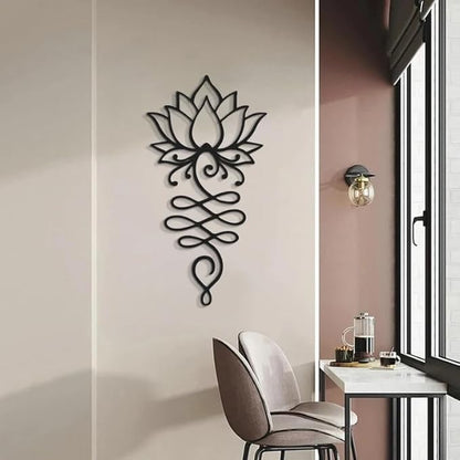 Lotus Flower Metal Wall Art, Yoga Studio Wall Decor, Floral Hangings, Outdoor Garden Wall Decor, Housewarming Gift that Brings Luck to Home - My Store