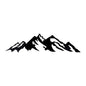 Mountain Metal Wall Hanging Arts Home Decor, Durable, Good ambience Metal Wall Art for Bedroom,Living Room,Drawing Room,Hotel,Office,Home Garden (23.7 inch x 6 inch, Black) - My Store