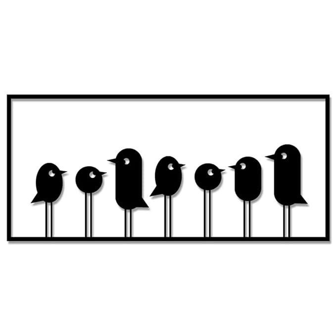 Bird Wall Art, Birds Metal Art, Minimalist Wall Art, Metal Decoration, Metal Birds Wall Hanging, Metal Wall Art, Garden Fence Decor - My Store