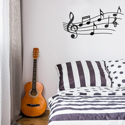 Music Note Wall Decor - Vintage Metal Music Notes Wall Art for Living Room, Bedroom, Front Porch - Black Hanging Sign - My Store