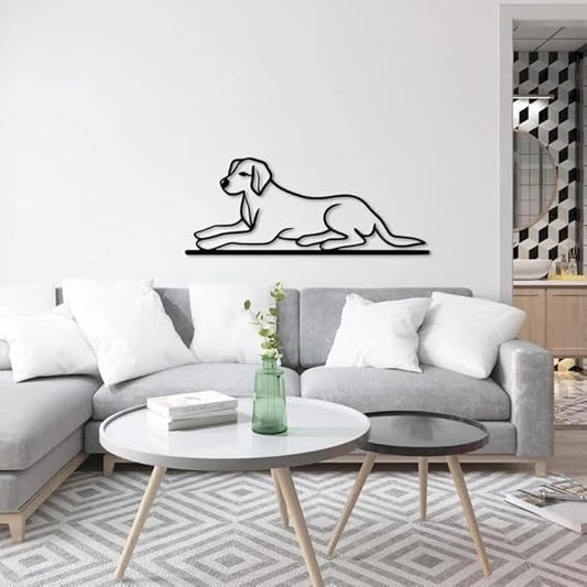 BLIND SHOP Dog Metal Wall Art, Minimalist Line Art, Animal Wall Decor, Dog Lovers Gift, Pet Home Decor, Wall Hanging, Metal Wall Decor, Gift İdea