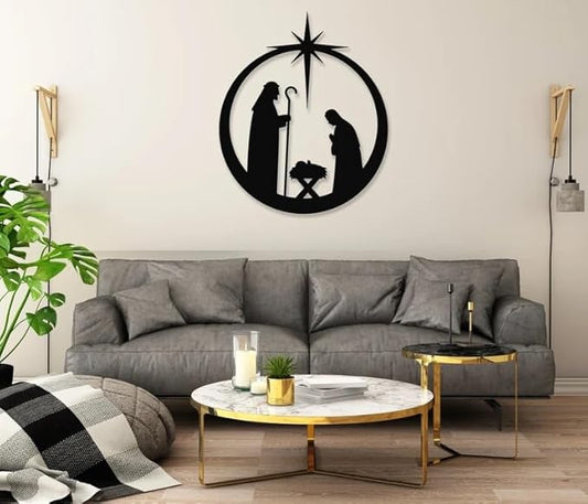 Nativity Metal Wall Art, Nativity, Nativity Art, Nativity Sign, Nativity Star, Jesus, Jesus Art, Christmas, Christian Art, Wall Art, Gift BLIND SHOP JAIPUR