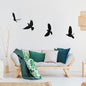 4 Pieces Flying Bird Wall Sculptures Haitian Wooden Birds Wall Art Decor Bird Silhouette Wall Art Bird metal Wall Art Sign for Home Living Room Bedroom Kitchen Dining Room Hanging Wall Decor, 4 Size