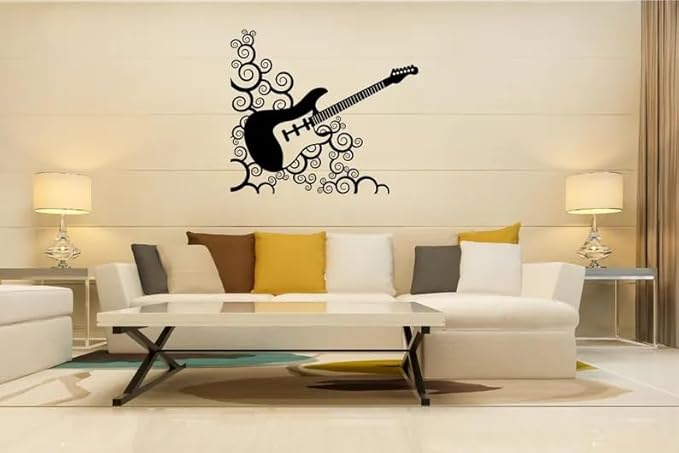Guitar Theme Metal Wall Decor, Guitarist Metal Wall Art, Musician Metal Line Art Decor, Guitar Player Theme Wall Sign, Metal Wall Art - My Store