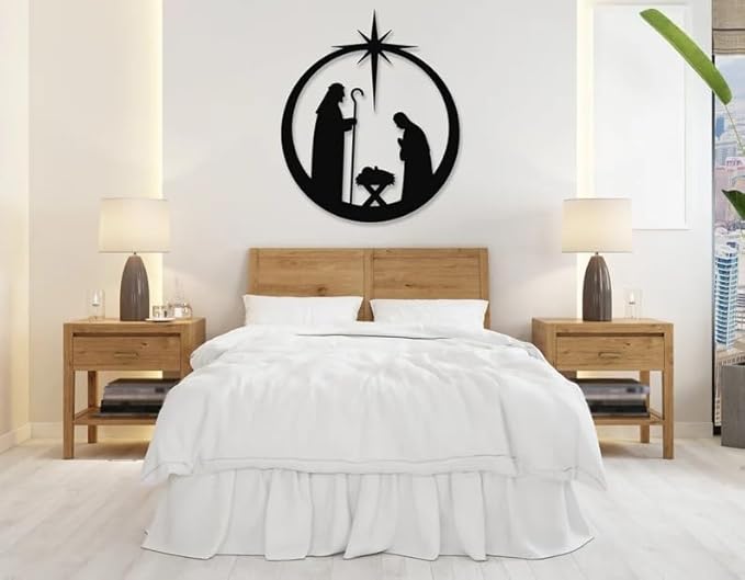 Nativity Metal Wall Art, Nativity, Nativity Art, Nativity Sign, Nativity Star, Jesus, Jesus Art, Christmas, Christian Art, Wall Art, Gift BLIND SHOP JAIPUR