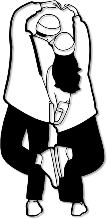 1 Piece Black Metal Couple Love Wall Decoration Metal Wall Art Love Decoration - My Store