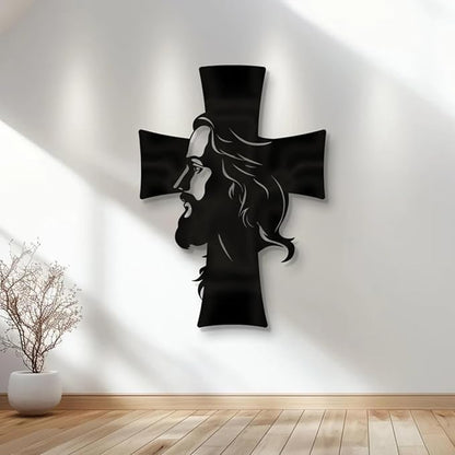 Metal Wall Art, Metal Jesus Wall Decor, Metal Jesus and the Cross Decor,Large Jesus Metal Wall Art, Christian Home Decor, Jesus Cross Decor BLIND SHOP JAIPUR