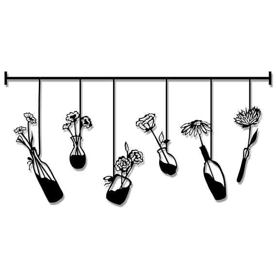 BLIND SHOP Flower Garden Metal Wall Art, Kitchen Metal Wall Decor, Flower Lovers Gift for House Garden, Unique Birthday Gift, Christmas Gift