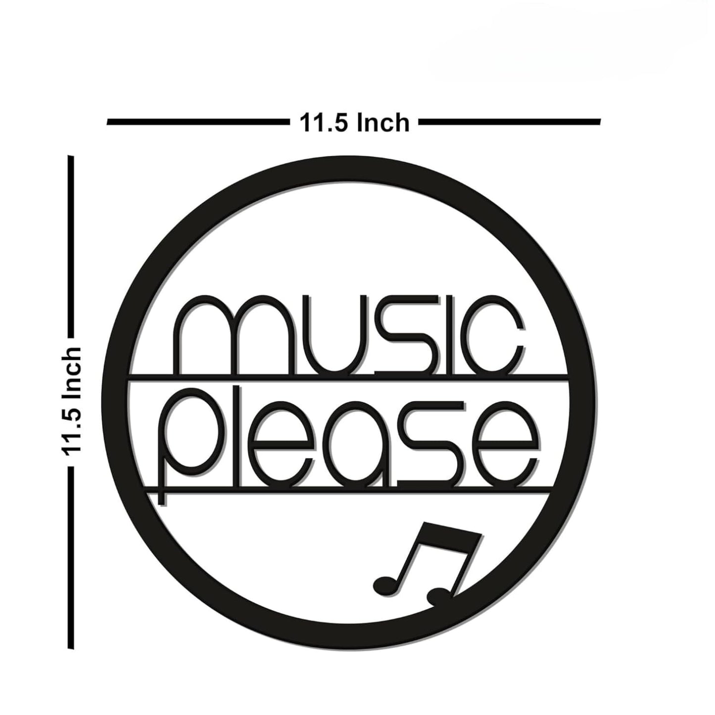 Music Please Designer Wood Wall Hanging - Decorative Home Wall Decor for Living Room - Modern Wooden Hanger for Stylish Decoration BLIND SHOP JAIPUR