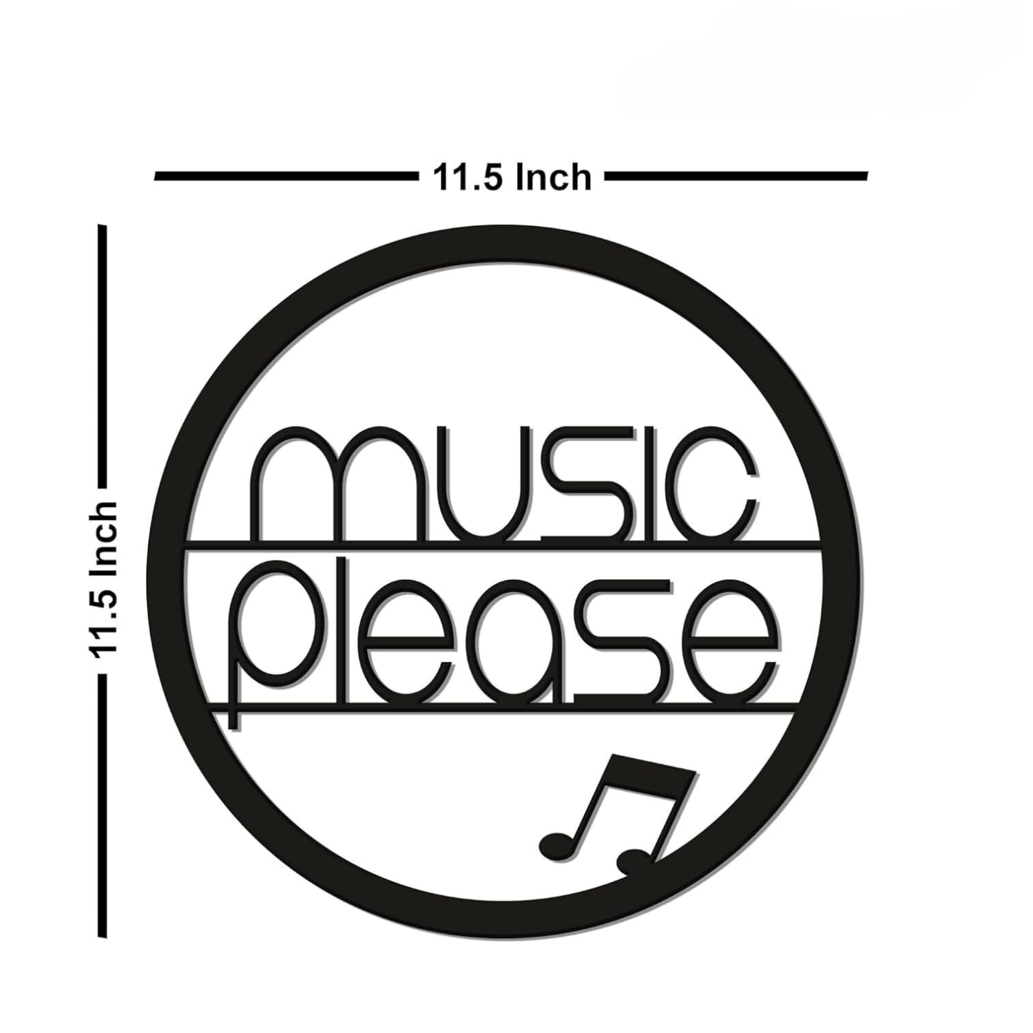 Music Please Designer Wood Wall Hanging - Decorative Home Wall Decor for Living Room - Modern Wooden Hanger for Stylish Decoration BLIND SHOP JAIPUR