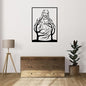 Blessing Jesus Christ Hanging Metal Wall Art Decor - 60cm Inspirational Christian Wall Art for Home and Church