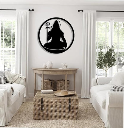 Lord Shiva sitting Wall Art Metal Lord Shiva Metal Wall Decor Lord Shiva Living Room Wall Art Gold Bedroom Wall Decor - My Store