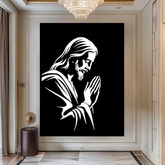 Jesus Decor Unique Wall Decor Church Wall Art Gift for Christian Christmas Gift Canvas Wall Decor Housewarming Gift Framed Artwork Wall Art - My Store