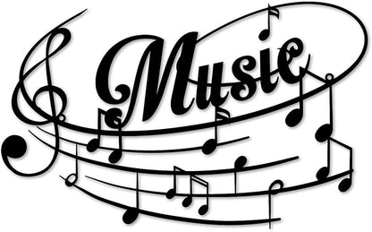 Music Note Metal Wall Art Musical Note Sign for Indoor & Outdoor Decor - Perfect Hanging Decoration for Music Rooms - My Store