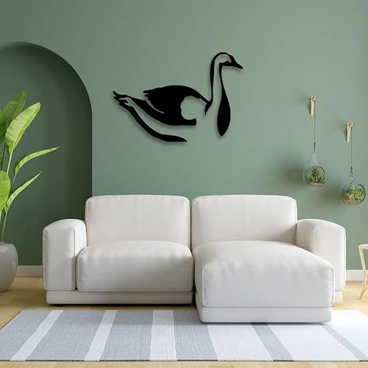 Animal Art Swan Wall Art Metal Wall Decor Metal Decor Gift for Mum Wall Hangings Uniqie Swan Home Decor with Interior Decoration for Office