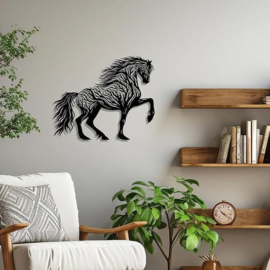 BLIND SHOP Horse Metal Wall Art, Prancing Horse Home Wall Decor, Horse Lovers Gift, Unique Birthday Gift, Livingroom Metal Wall Art, Christmas Gift