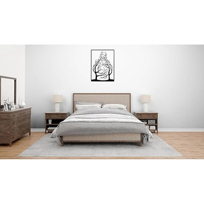 Blessing Jesus Christ Hanging Metal Wall Art Decor - 60cm Inspirational Christian Wall Art for Home and Church